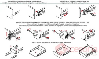 Szuflada Gamet Box  Wys=100mm Prowadnice 55cm SZARA Gamet