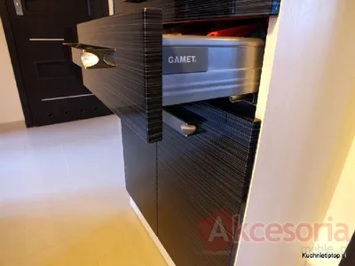 Szuflada Gamet Box  Wys=100mm Prowadnice 55cm SZARA Gamet