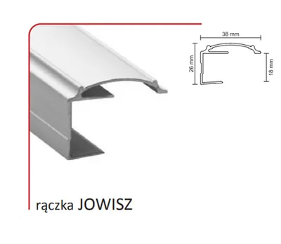 Rączka JOWISZ 18/P Do Drzwi Przesuwnych Srebrna dł. 270 cm