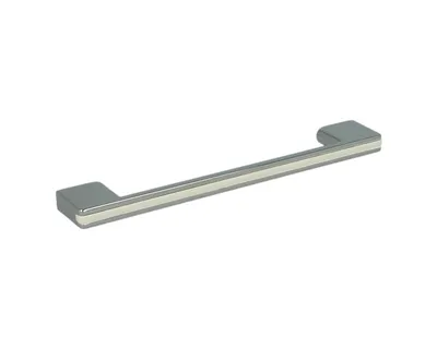 Uchwyt 2170 chrom połysk z białą wkładką rozstaw 128/160mm
