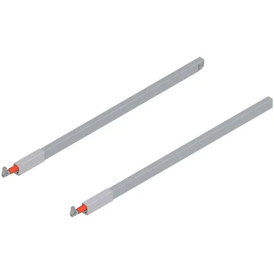 Reling podłużny kwadratowy TANDEMBOX ANTARO - szary / dł. 60 cm / kpl