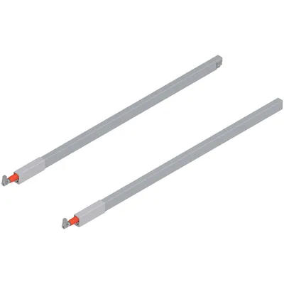 Reling podłużny kwadratowy TANDEMBOX ANTARO - szary / dł. 65 cm / kpl