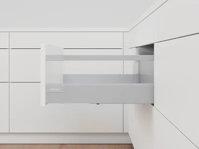 Reling podłużny kwadratowy TANDEMBOX ANTARO - szary / dł. 55 cm / kpl
