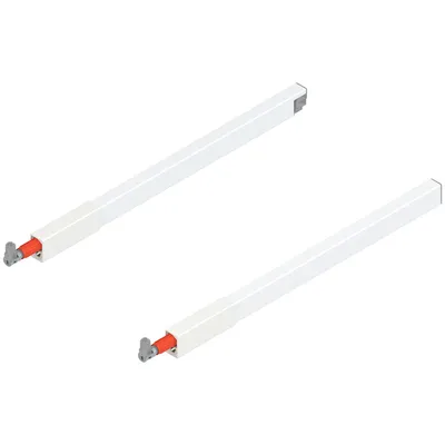 Reling podłużny kwadratowy TANDEMBOX ANTARO - jedwabiście biały / dł. 40 cm / kpl