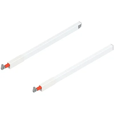 Reling podłużny kwadratowy TANDEMBOX ANTARO - jedwabiście biały / dł. 45 cm / kpl