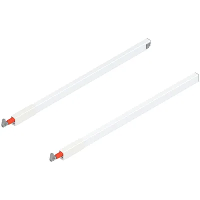 Reling podłużny kwadratowy TANDEMBOX ANTARO - jedwabiście biały / dł. 55 cm / kpl
