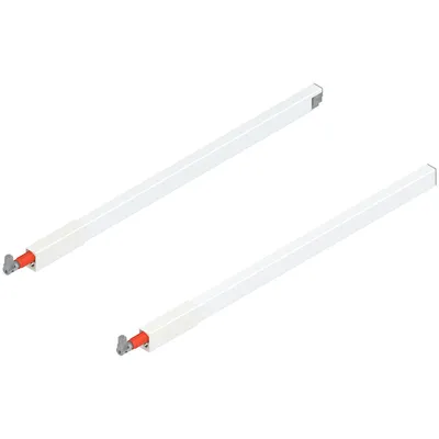 Reling podłużny kwadratowy TANDEMBOX ANTARO - jedwabiście biały / dł. 50 cm / kpl