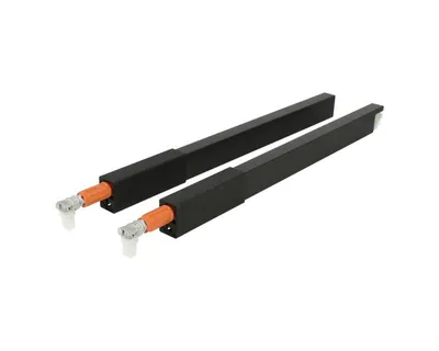 Reling podłużny kwadratowy TANDEMBOX ANTARO - czarny / dł. 40 cm / kpl