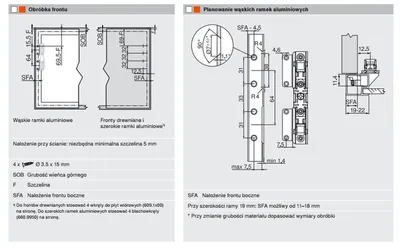 Aventos HK TIP-ON Siłowniki 20K2500T BIAŁE LF 750-2500