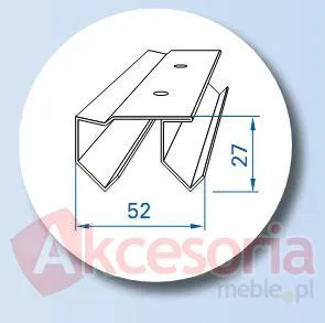 SLIDING Prowadnica 1219mm Do 2 Drzwi Przesuwnych 27kg 16-35mm St