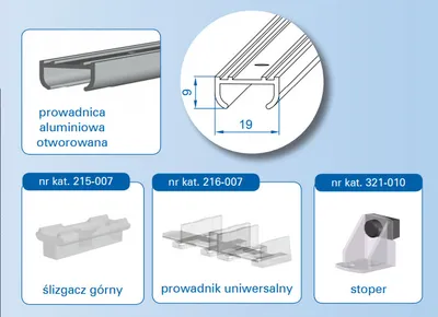 Zestaw APIS AP15 do 2 drzwi przesuwnych / dł. 150 cm / 9 kg