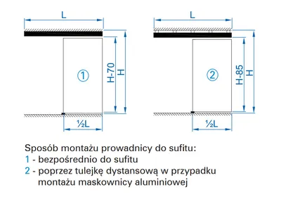 Zestaw HERKULES HS60 do 1 drzwi przejściowych / dł. 180 cm / 60 kg