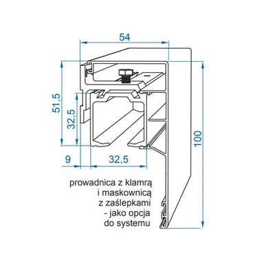 Zestaw HERKULES HS120 do 1 drzwi przejściowych / dł. 150 cm / 120 kg