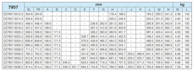 Prowadnica kulkowa DZ7957 / dł. 86.36 cm / 160 kg / wysuw 100%