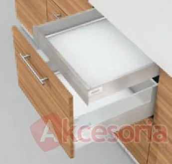 Szuflada INTIVO Wewnętrzna Wys.M=83mm dł.50cm 30kg INOX HAMULEC