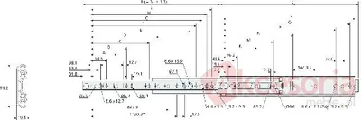 Prowadnica kulkowa 9301-0048U Accuride 100%wysuw dł.121.92cm SZT