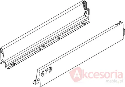 Tandembox Plus Wys.M=83mm Głęb.50cm 30kg SZARA Z Hamulcem Blum