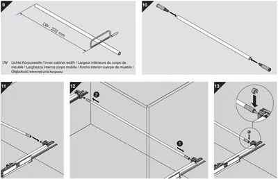 Stabilizacja Do Prowadnic Tandem 550H o dł.43,5-65cm z BLUMOTION
