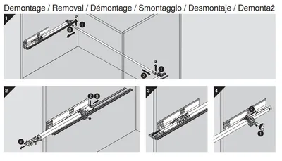 Stabilizacja Do Prowadnic Tandem 550H o dł.43,5-65cm z BLUMOTION