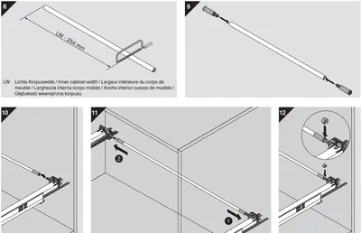 Stabilizacja boczna TANDEM BLUMOTION 560H do prowadnic o dł. 65-75 cm