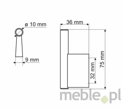 Wieszak WA45 chrom połysk, aluminium