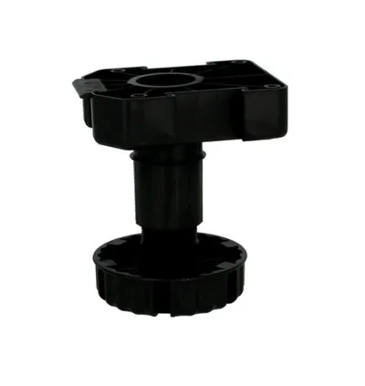 Nóżka z regulacją Wurth A0683360 - czarny / udźwig 500 kg / wys. 10 cm