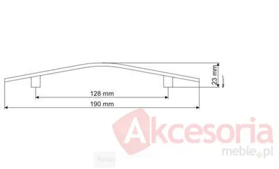 Uchwyt UN80 nikiel satynowy Rozstaw 128mm