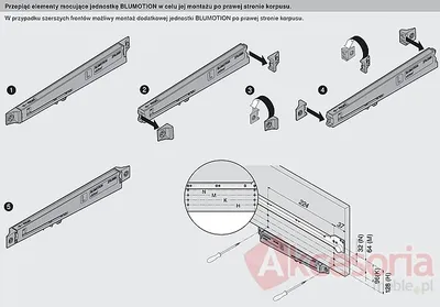 Szuflada METABOX 320K z hamulcem / wys. K=118 mm / dł. 50 cm / 25 kg / wysuw 75% / kremowy