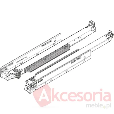 Prowadnica MOVENTO z Hamulcem 760H dł.60cm Wysuw 100% 40kg Blum