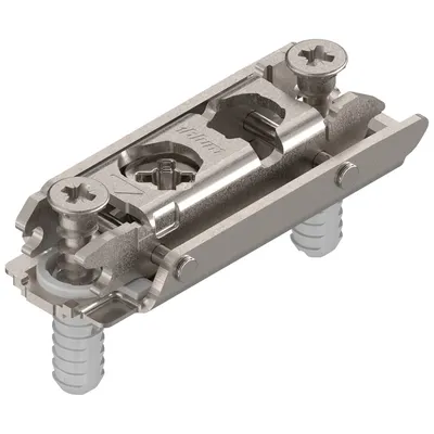 Prowadnik prosty do zawiasu CLIP - nikiel / dyst. 0 mm / wys. 8.5 mm / regul. mimośrodowa / Expando