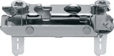 Prowadnik prosty do zawiasu CLIP - nikiel / dyst. 0 mm / wys. 8.5 mm / regul. mimośrodowa / Expando