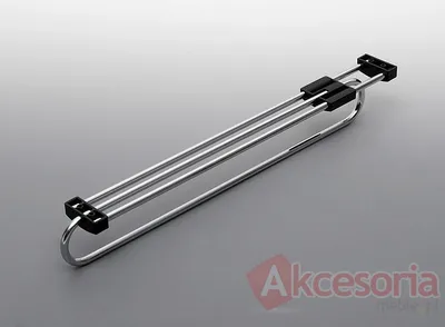 Wieszak wysuwny E50 400 metal/tworzywo chrom/czarny Zmiana kodu