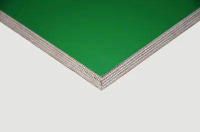 Sklejka 15 mm (1250x2500) Wilgocioodporna Brzoza Melamina kolor Zielona (A)