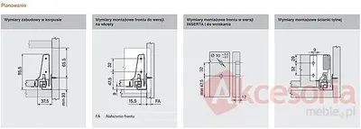 Szuflada INTIVO Wys.M=83mm dł.55cm 50kg INOX TIP-ON Blum