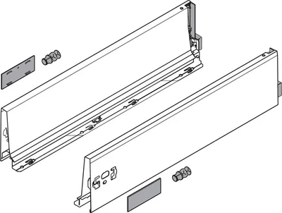 Boki TANDEMBOX ANTARO / wys. K=115 mm / dł. 50 cm / biały
