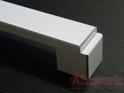 Uchwyt Aluminiowy US48 Biały połysk z przetarc. Rozstaw 192mm(W)
