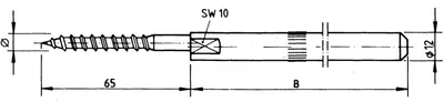 Metalowe ramię niewidoczne do półek Wurth A0683351 / dł. 160 mm