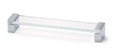 Uchwyt szklany GLASS 0092 - transparentny / rozstaw 160 mm