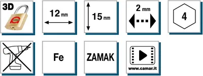 Uchwyt lewy 821 CAMAR do zawieszania regałów