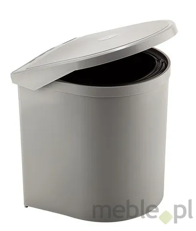Sortownik na śmieci okrągły PP602 - szary / 1x10 l