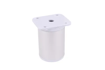Nóżka okrągła D-860 z regulacją - aluminium / wys. 6 cm