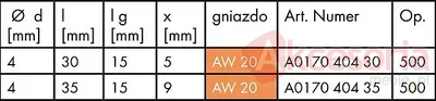 Wkręt samościągający Wurth ASSY P z podwójnym gwintem / 4x30 mm - 1000 szt.