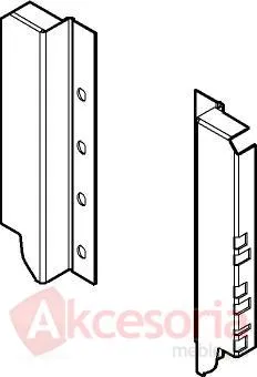 Tandembox ANTARO -Uchwyty ścianki tylnej Z30C h=167mm B.Czarne