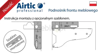 Podnośnik Frontu Meblowego kol.BIAŁY Airtic Professional PRAWY