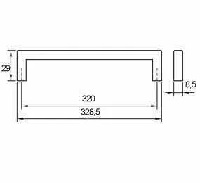 Uchwyt U 0056/320 czarny mat Viefe