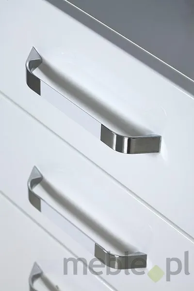 Uchwyt UA85 128 mm biały mat, chrom satynowy