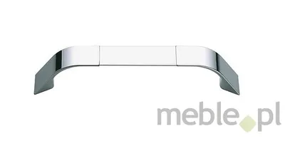 Uchwyt UA85 128 mm biały mat, chrom satynowy