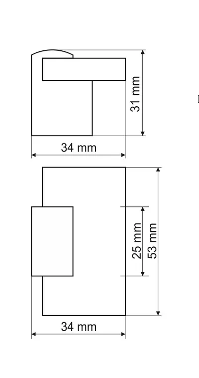 Rys.tech. Gałka GL66 Chrom satynowy, czarny mat(W)