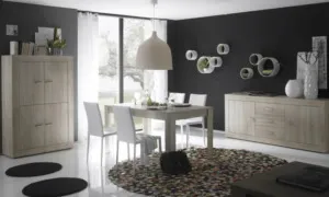 Witryna 2-drzwiowa z szufladą RUSTICA - dąb naturalny
