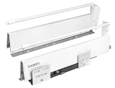 Szuflada Gamet Box Wys=154mm Gł.40cm +1reling BIAŁA